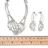 Alloy Pendant Necklaces & Stud Earrings for Women SJEW-B021-01P-3
