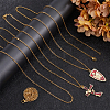 30Pcs Ion Plating(IP) 304 Stainless Steel Flat Cable Chain Necklaces Set for Men Women STAS-BBC0005-01-4