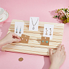 1Pc 5-Tier Wood Earring Display Card Organizer Riser Stands ODIS-PH0002-01-3
