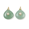 Natural Green Aventurine Pendants KK-B157-42E-06-1