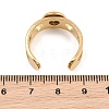 Hollow Heart 304 Stainless Steel Cuff Ring Components SA-CBA82C8-02A-G-3
