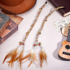 2Pcs Elastic Wrapped Core Cord & Flat Faux Suede Cord Wigs HJEW-PH02262-4