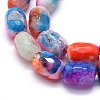 Dyed Natural Dragon Veins Agate Beads Strands G-F583-06B-3
