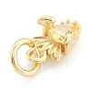 Brass Cubic Zirconia Pendants ZIRC-O041-02G-3