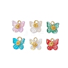 Electroplate Glass Beads Charms PALLOY-JF03107-01-1