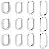 8 Pairs 4 Styles 304 Stainless Steel Huggie Hoop Earrings EJEW-SC0001-76P-1