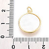 Brass Micro Pave Clear Cubic Zirconia Pendants KK-N268-73G-3