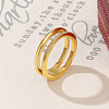 304 Stainless Steel Micro Pave Clear Cubic Zirconia Finger Rings FS-WG4C7B0-02-3