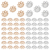 200Pcs 2 Colors Brass Fancy Bead Caps KK-UN0004-97-1