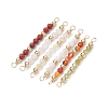 12Pcs 12 Styles Constellation Natural Mixed Stone Faceted Round Beaded Connector Charms PALLOY-JF04686-2