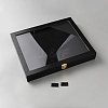 Rectangle Wooden Badge Display Cases CON-WH0085-155-1