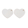 925 Sterling Silver Blank Heart Charms STER-F057-04S-1