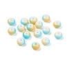 Opaque Spray Painted Glass Beads GLAA-G118-01-2