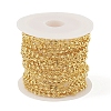 Brass Round Beaded Link Chains CHC-M025-20G-3