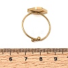 Lip 304 Stainless Steel Open Cuff Bangle Makings with Bezel Tray SA-CBABF3F-03G-02-3