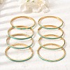 304 Stainless Steel Enamel Hinged Cuff Bangles for Women SA-CBAC920-15G-01-1
