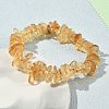 Heated Natural Citrine Beaded Stretch Bracelets GG-CBADCD7-02-3