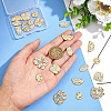 20Pcs 5 Style Brass Connector Charms KK-BC0008-13-3