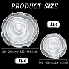 2Pcs 2 Styles Organza Flower Brooches JEWB-FG0001-58B-2