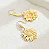 Stainless Steel Flower Dangle Earrings PY2290-4