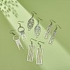 304 Stainless Steel Geometry Dangle Earrings for Women EJEW-JE05004-01-2