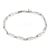 304 Stainless Steel Rectangle Link Bracelets for Women BJEW-G711-10P-1