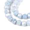 Anti-Tarnish Electroplate Glass Beads Strands EGLA-T021-4mm-15-07-3