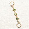 Rhombus Alloy Rhinestone Bag Extender Chains PW-WG08B98-03-1-1