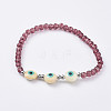 Glass Beads Stretch Bracelets BJEW-JB04756-02-1