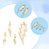 12Pcs 4 Styles Brass Micro Pave Cubic Zirconia Pendants KK-BBC0028-11-6