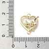 Brass Pave Clear Cubic Zirconia Connector Charms KK-C043-03G-3
