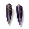 Natural Amethyst Pointed Pendants G-D040-01P-B07-2