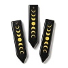 Natural Obsidian Moon Phase Pendants G-C145-01C-1