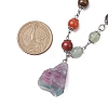 7 Chakra Gemstone Nuggets Pendant Necklaces NJEW-JN05096-3