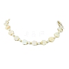 Electroplated Natural Freshwater Shell Flower and Shell Pearl Beaded Necklaces for Women NJEW-JN06209-2
