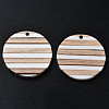 Stripe Resin & Wood Pendants X-RESI-N025-017A-B01-3