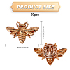 20Pcs Bees Alloy Brooches JEWB-CA0001-57KCG-2