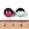 Spray Painted Opaque Acrylic Round Beads SACR-T018-22M-3