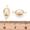 Brass ABS Imitation Pearl Connector Charms KK-N286-02B-G-3