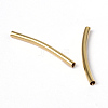 Brass Curved Tube Beads X-EC0582X25mm-NFG-2