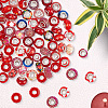 90Pcs 15 Styles Red Series Transparent Resin European Beads RPDL-SP0001-06-7