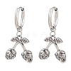 316 Surgical Stainless Strawberry Hoop Earrings EJEW-C160-11B-2