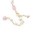 6Pcs 6 Colors 304 Stainless Steel Star Link Bracelets for Women BJEW-JB12385-5