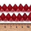 Frosted & Baking Paint Transparent Glass Beads Strands GL-CBA2ED2-02-4
