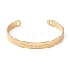 Rack Plating Brass Open Cuff Bangles for Women BJEW-M303-01G-2