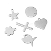 60Pcs 6 Style 201 & 304 Stainless Steel Stamping Blank Tag Charms STAS-FS0001-39-5