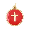 Brass Enamel Pendants KK-L251-02G-E02-1