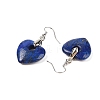 Natutal Dyed Lapis Lazuli Dangle Earrings EJEW-F343-D07-3