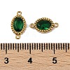 Ion Plating(IP) 304 Stainless Steel Cubic Zirconia Oval Links Connector Charms STAS-K256-22G-01-3