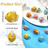 12Pcs 6 Colors Handmade Printed Porcelain Beads PORC-CJ0001-35-2